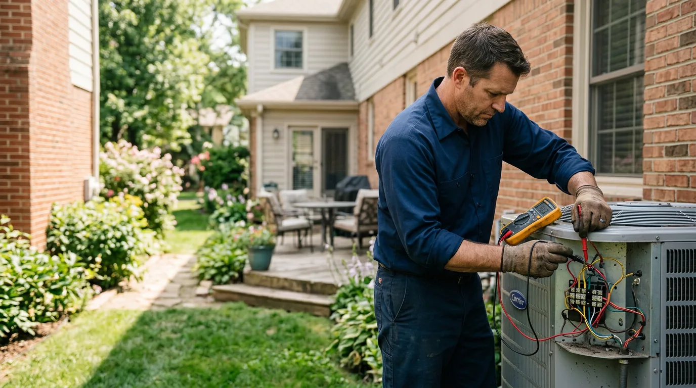 HVAC technician working near Dodge City, KS